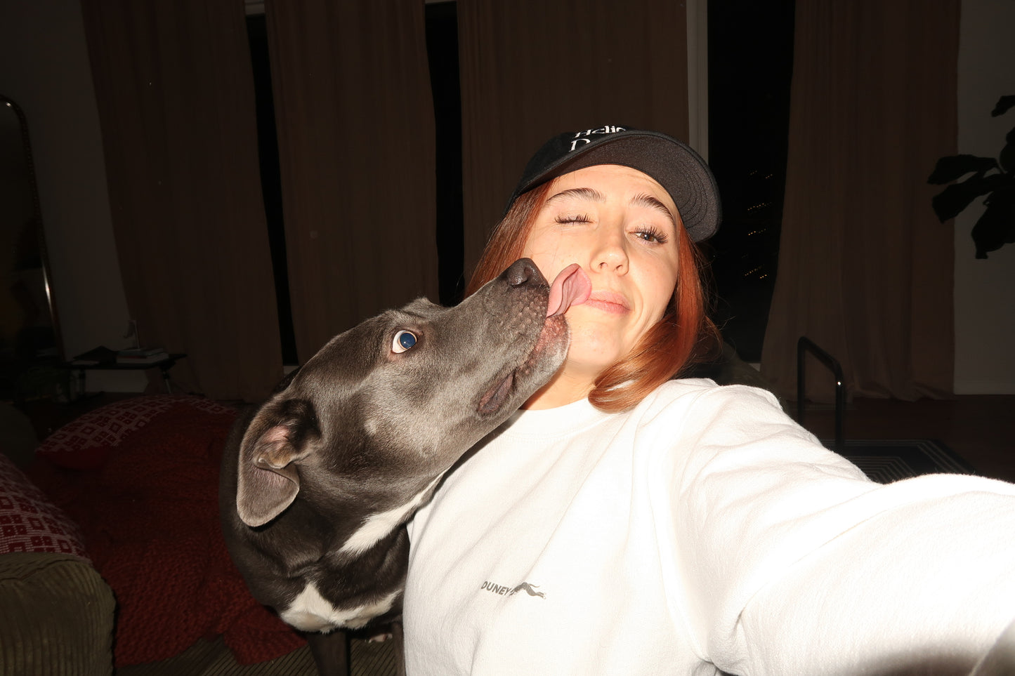 Helicopter Dog Mom Hat - Black