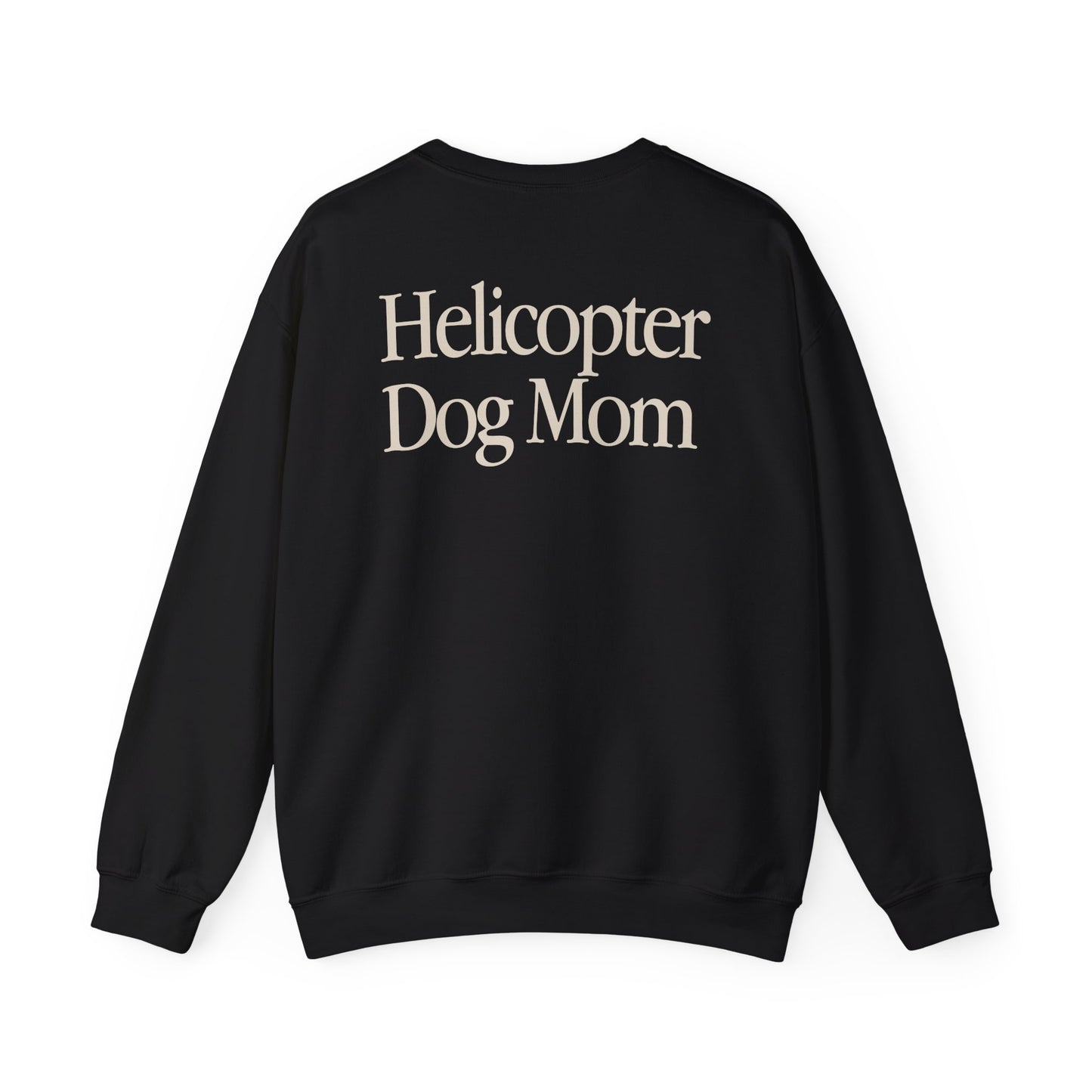 BACK Helicopter Dog Mom + DUNEY Logo Crewneck