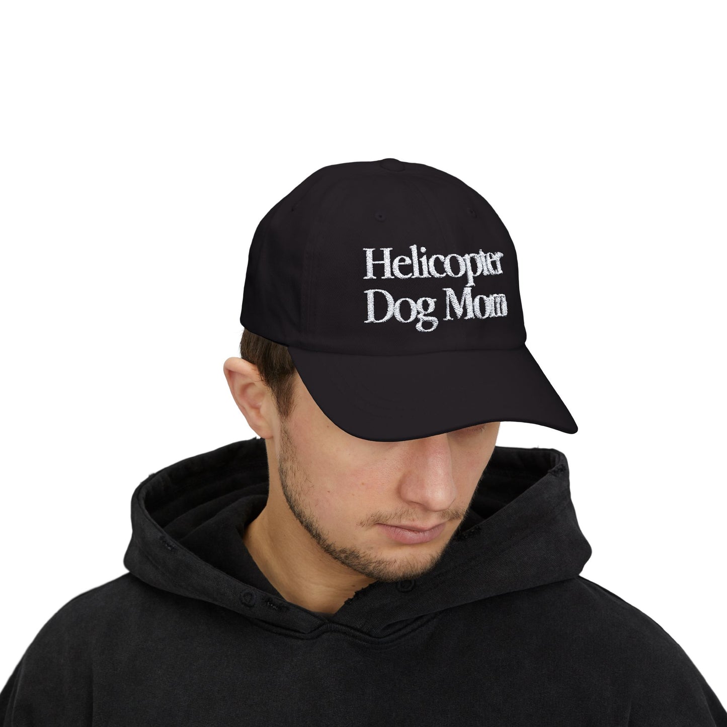 Helicopter Dog Mom Hat - Black