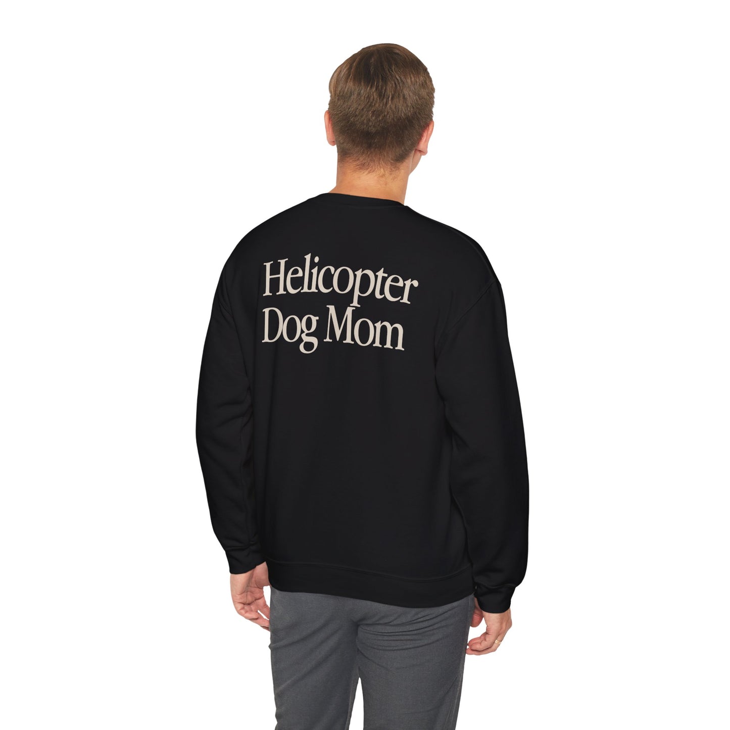 BACK Helicopter Dog Mom + DUNEY Logo Crewneck