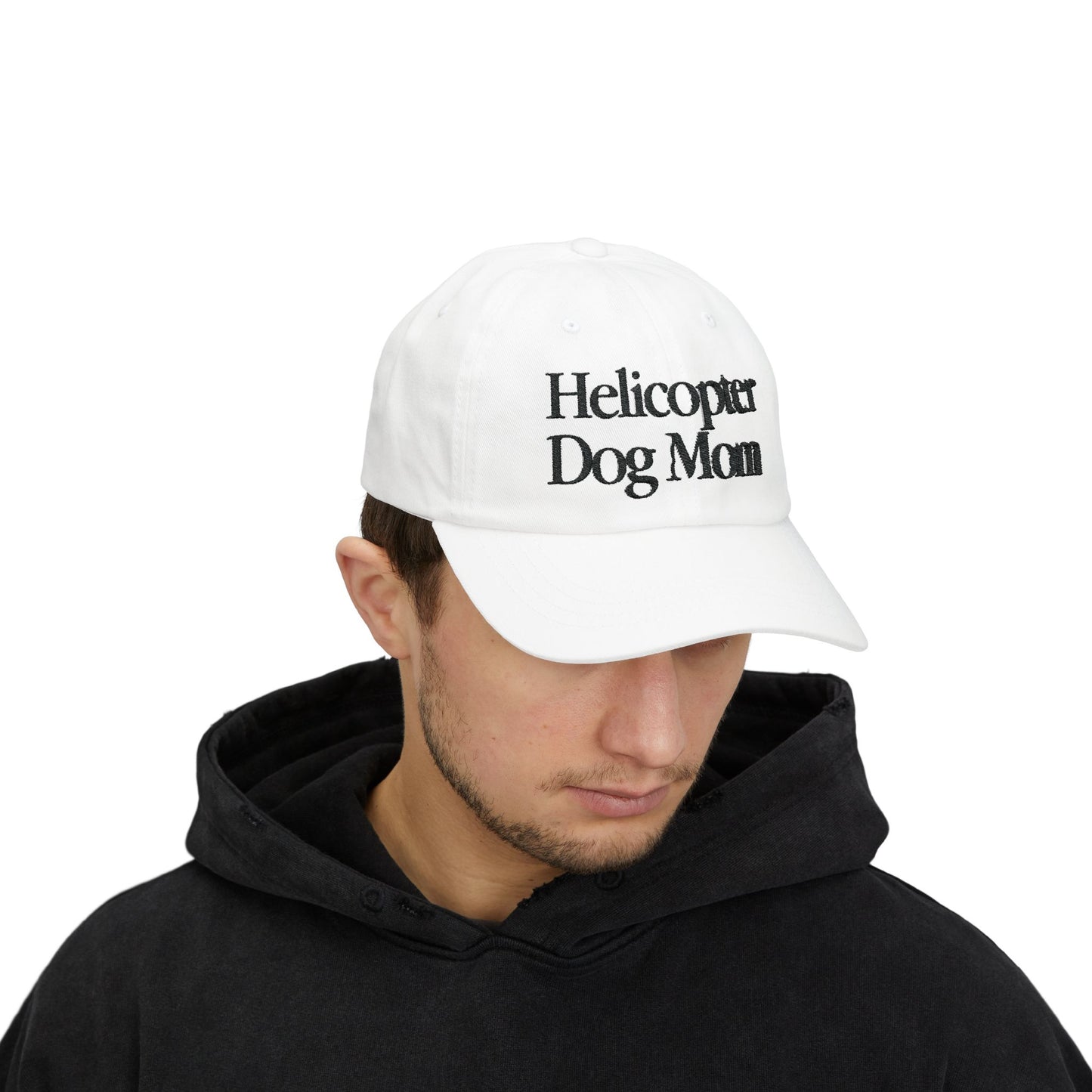 Helicopter Dog Mom Hat - White