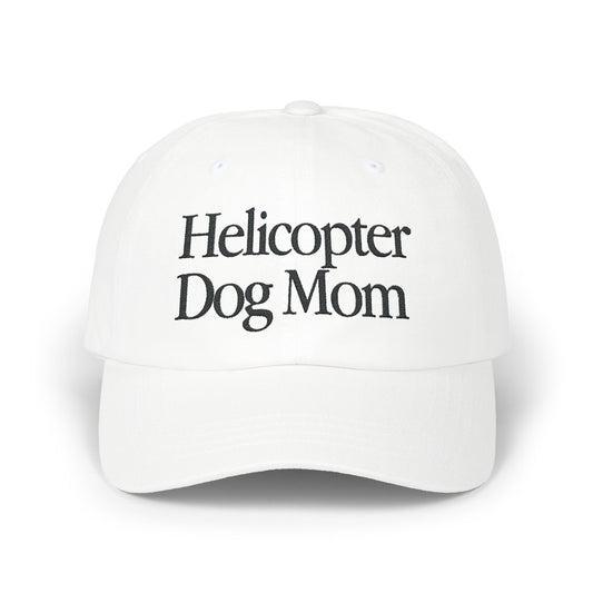 Helicopter Dog Mom Hat - White
