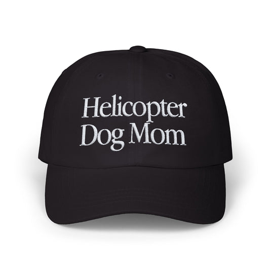 Helicopter Dog Mom Hat - Black
