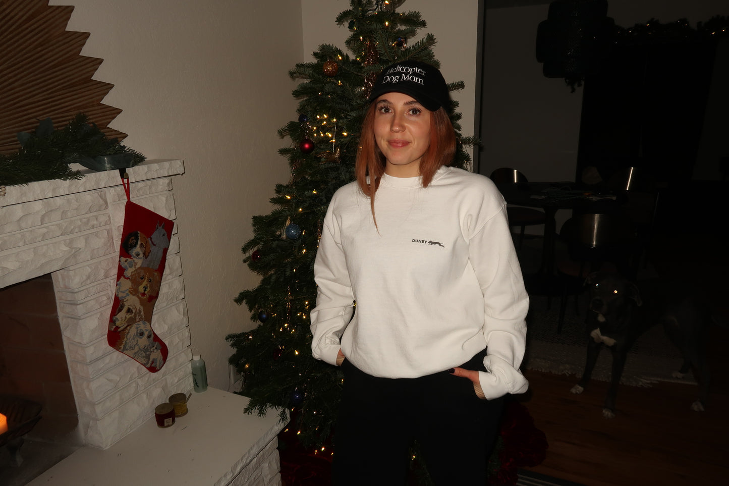 Helicopter Dog Mom Hat - Black