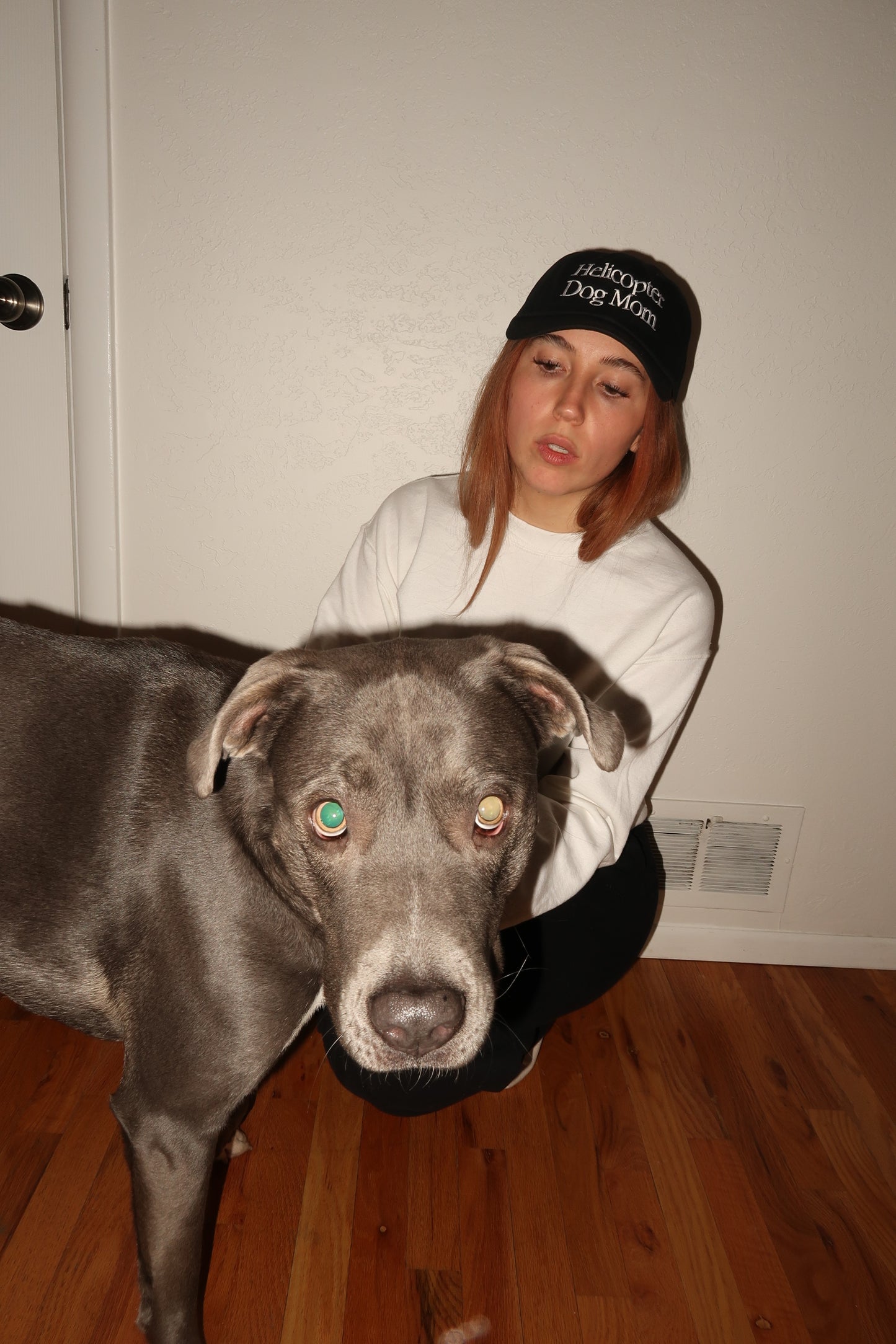 Helicopter Dog Mom Hat - Black